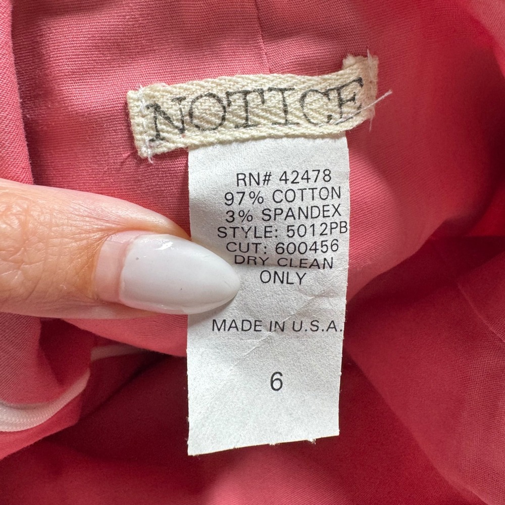 Notice Retro Polka Dot Mini Skirt Green Pink Belted Mod 5012PB Women 6 70s Y2K - Picture 5 of 7